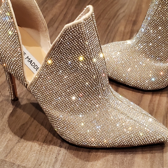 NWT STEVEN MADDEN Crystal Ankle Booties - Picture 11 of 13